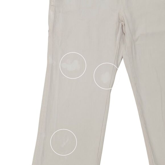 Old Navy Overalls Womens 8 Beige 100% Cotton Side Button Utility Denim Retro Y2K - Picture 7 of 13